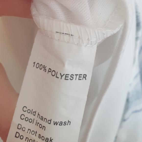 REVERSE womens size XS playsuit, light blue and white, adjustable front tie, NEW - Picture 9 of 9